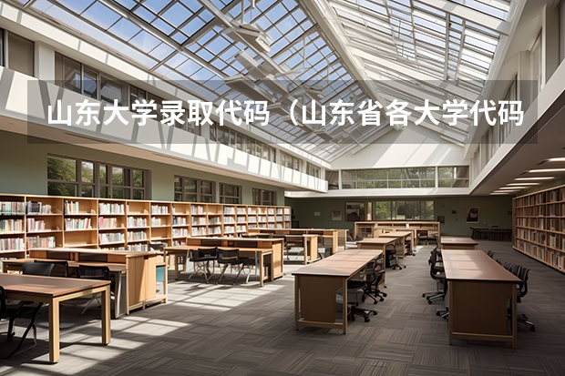 山东大学录取代码（山东省各大学代码）
