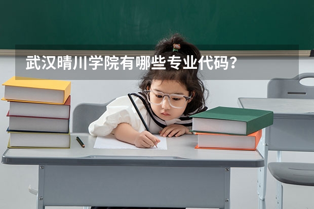 武汉晴川学院有哪些专业代码？