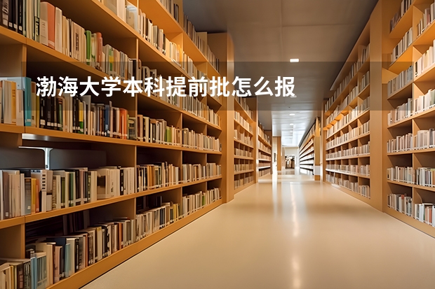渤海大学本科提前批怎么报