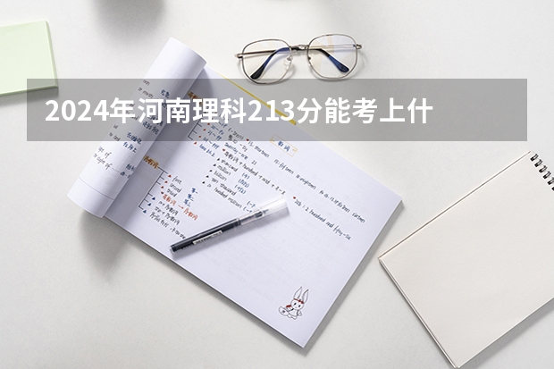 2024年河南理科213分能考上什么大学?
