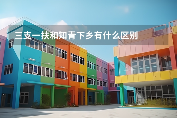 三支一扶和知青下乡有什么区别