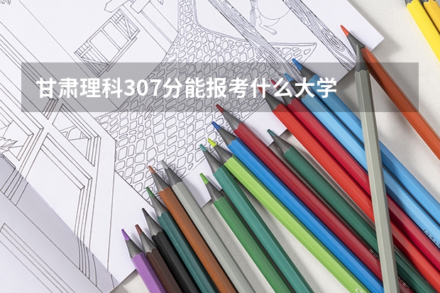 甘肃理科307分能报考什么大学