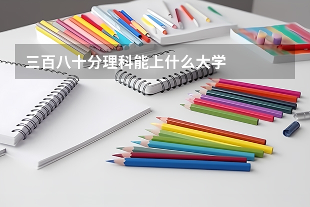 三百八十分理科能上什么大学