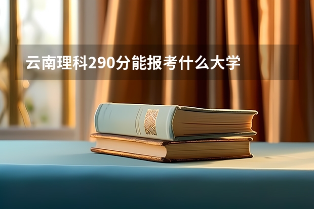 云南理科290分能报考什么大学