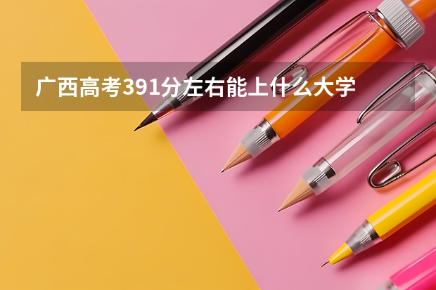 广西高考391分左右能上什么大学