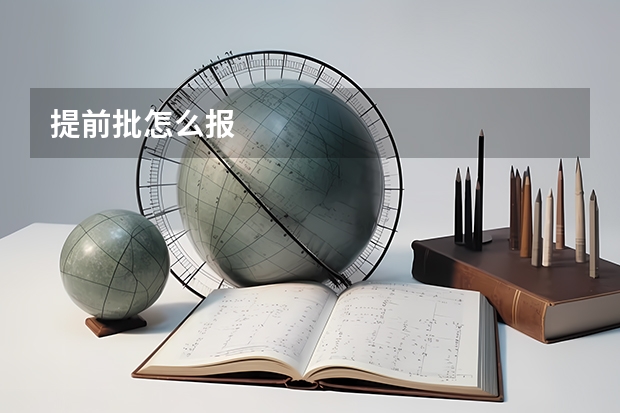 提前批怎么报