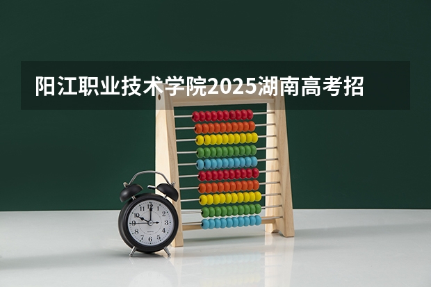 阳江职业技术学院2025湖南高考招生计划 招多少人