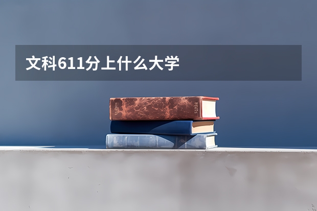文科611分上什么大学