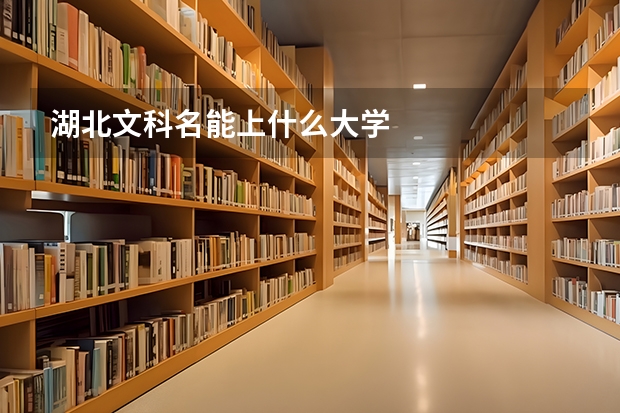 湖北文科名能上什么大学