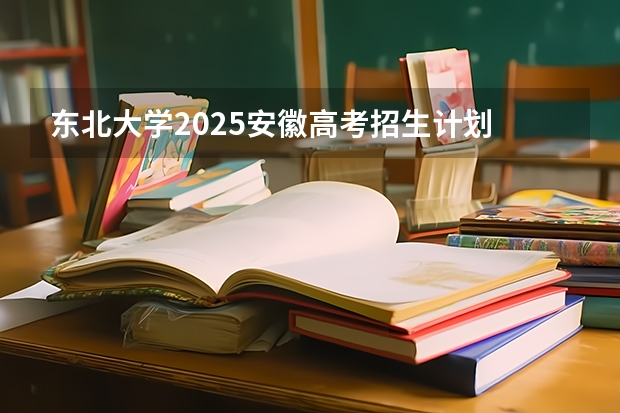 东北大学2025安徽高考招生计划 招多少人