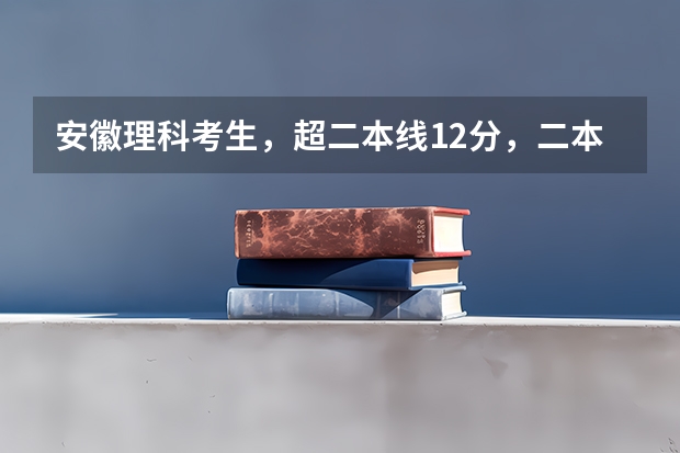 安徽理科考生，超二本线12分，二本征集志愿怎么填？