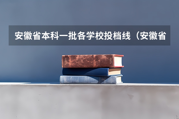 安徽省本科一批各学校投档线（安徽省一批投档线）