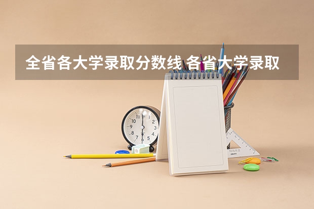 全省各大学录取分数线 各省大学录取分数线