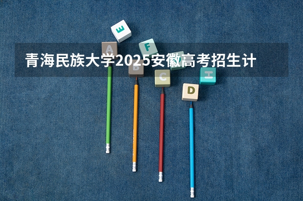 青海民族大学2025安徽高考招生计划 招多少人