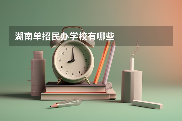 湖南单招民办学校有哪些