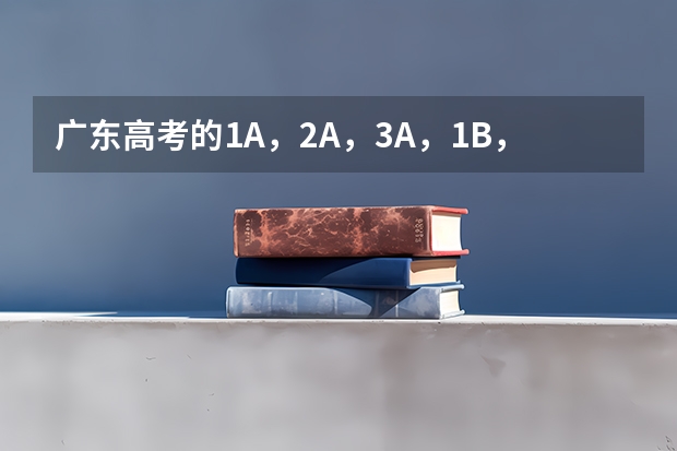 广东高考的1A，2A，3A，1B，2B，3B是什么意思啊，有什么区别吗？