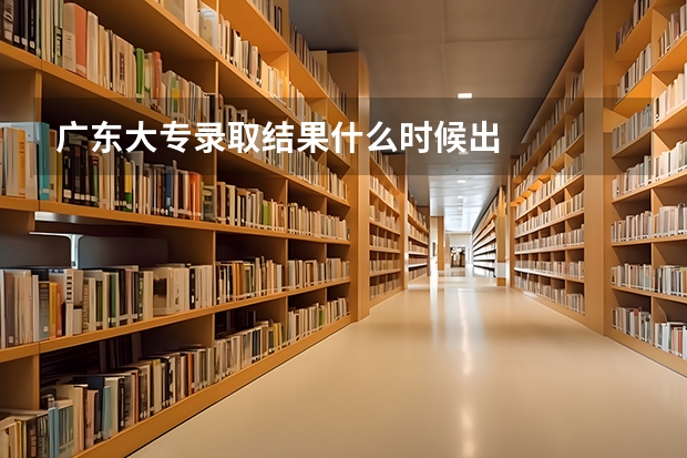 广东大专录取结果什么时候出