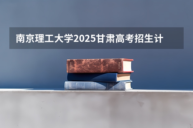 南京理工大学2025甘肃高考招生计划 招多少人（2026参考）