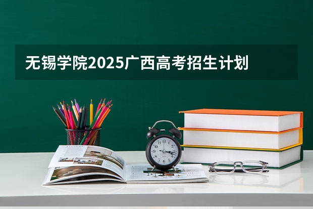 无锡学院2025广西高考招生计划 招多少人