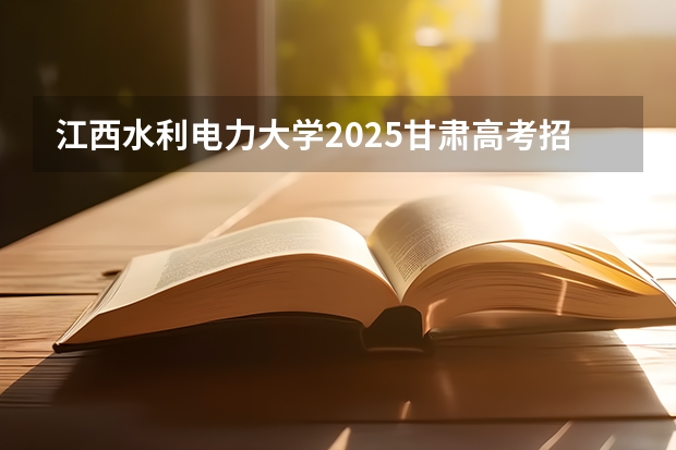 江西水利电力大学2025甘肃高考招生计划 招多少人（2026参考）