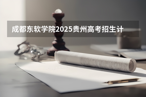 成都东软学院2025贵州高考招生计划 招多少人（2026参考）