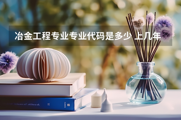 冶金工程专业专业代码是多少 上几年