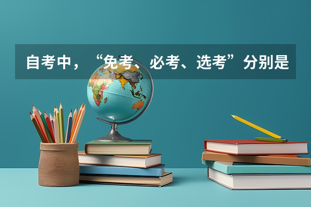 自考中，“免考、必考、选考”分别是什么意思？