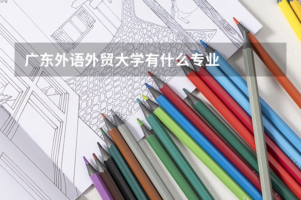 广东外语外贸大学有什么专业