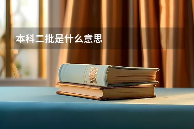 本科二批是什么意思