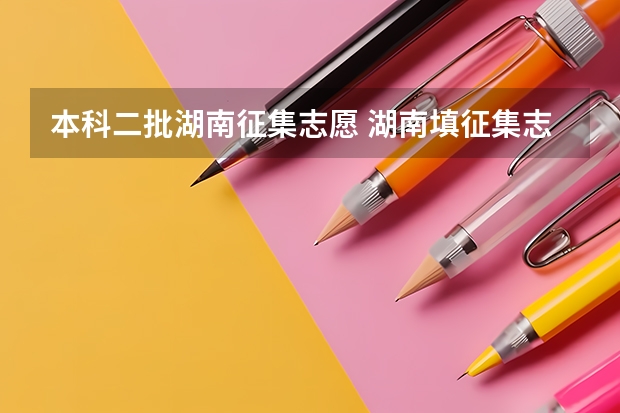 本科二批湖南征集志愿 湖南填征集志愿可以填几个？