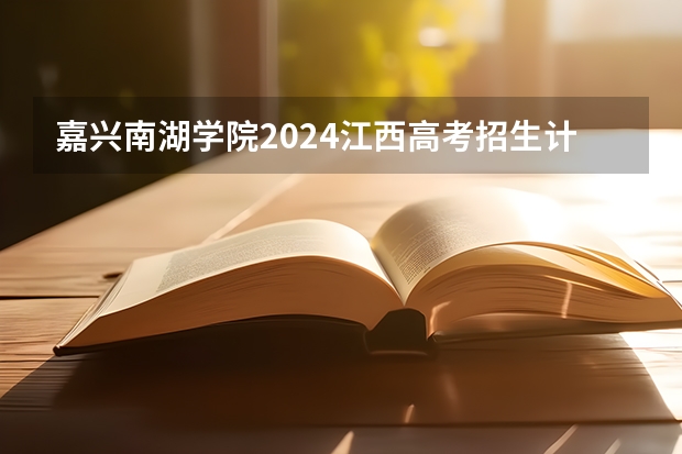 嘉兴南湖学院2024江西高考招生计划 招多少人