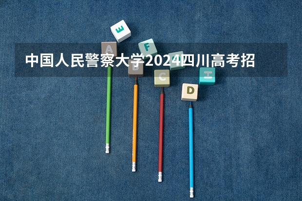 中国人民警察大学2024四川高考招生计划 招多少人