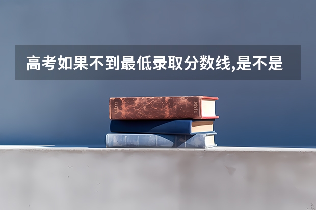 高考如果不到最低录取分数线,是不是没有学校可以读了,连3B都不行吗?