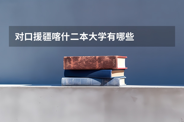 对口援疆喀什二本大学有哪些