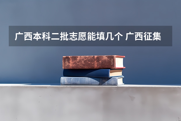 广西本科二批志愿能填几个 广西征集志愿可以报几个？