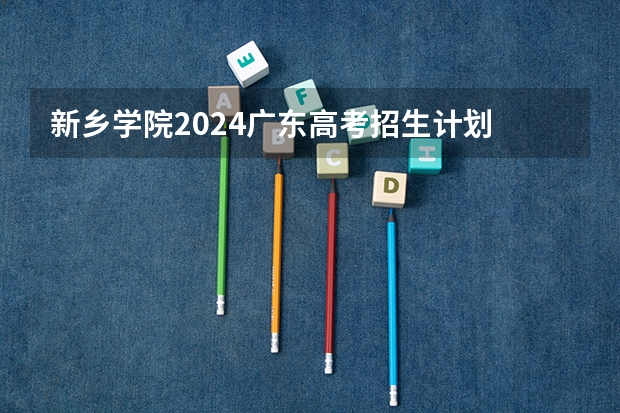 新乡学院2024广东高考招生计划 招多少人