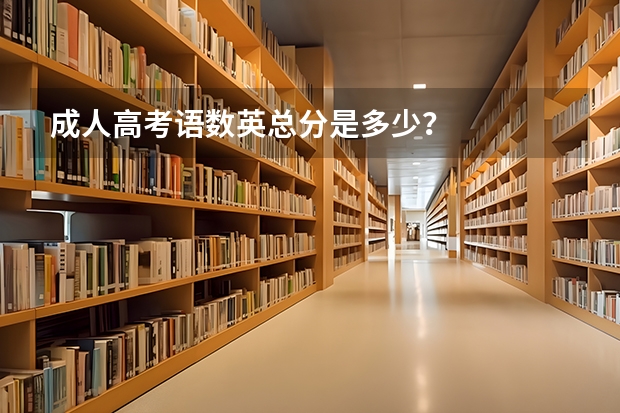 成人高考语数英总分是多少？