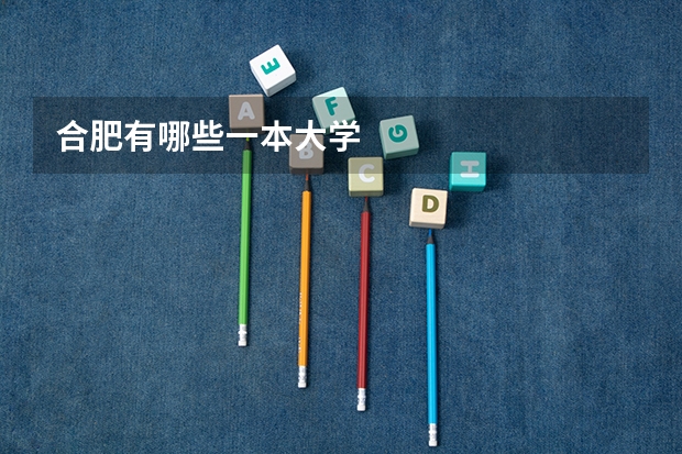 合肥有哪些一本大学