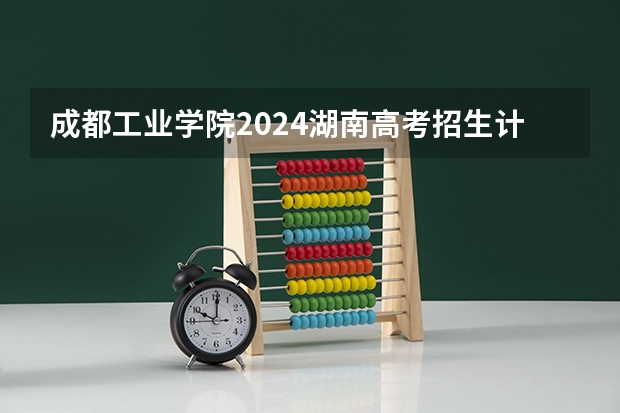 成都工业学院2024湖南高考招生计划 招多少人