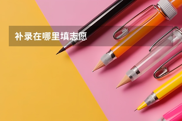 补录在哪里填志愿