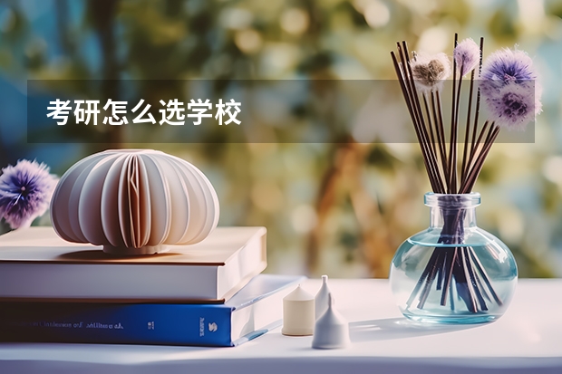 考研怎么选学校