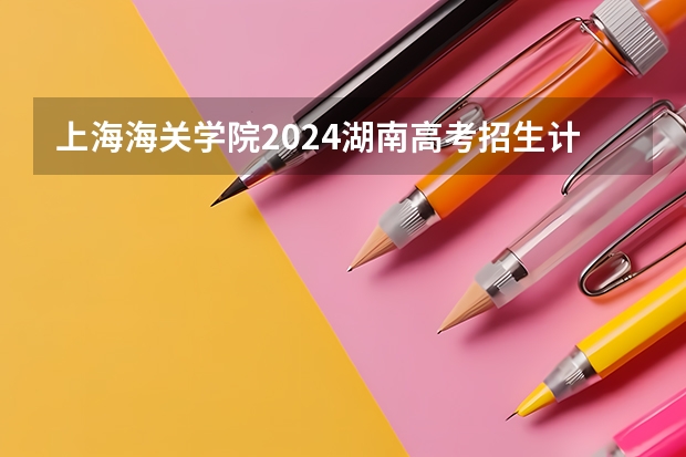 上海海关学院2024湖南高考招生计划 招多少人