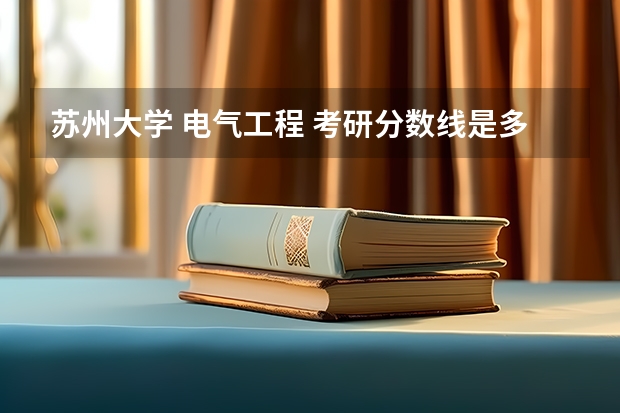 苏州大学 电气工程 考研分数线是多少？